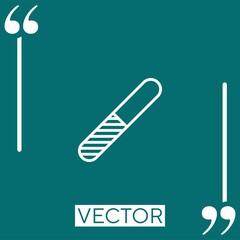 nail file vector icon Linear icon. Editable stroke line