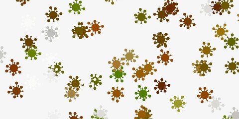 Light green, yellow vector texture with disease symbols.