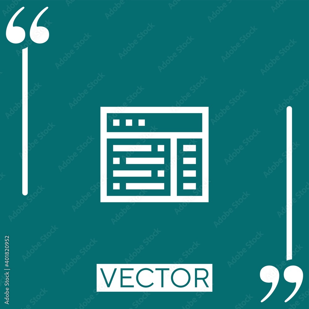 Poster code vector icon linear icon. editable stroke line