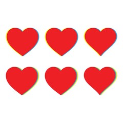 Heart icon. Love icon design isolated. Vector illustration.