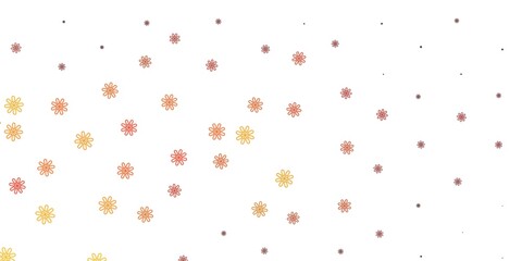 Light Orange vector natural layout with flowers.