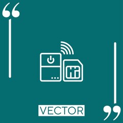 wifi vector icon Linear icon. Editable stroke line