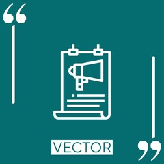 advertising vector icon Linear icon. Editable stroke line