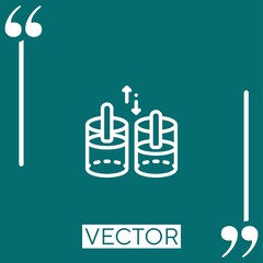 force vector icon Linear icon. Editable stroke line