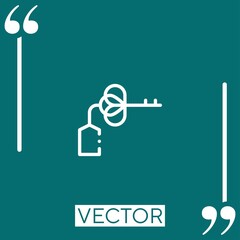 key vector icon Linear icon. Editable stroke line