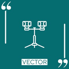 lights vector icon Linear icon. Editable stroke line