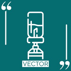 syringe vector icon Linear icon. Editable stroke line