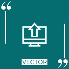 upload vector icon Linear icon. Editable stroke line