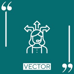 call center agent vector icon Linear icon. Editable stroke line