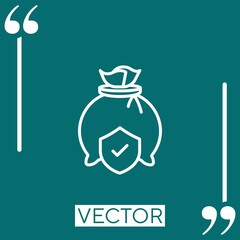 savings vector icon Linear icon. Editable stroke line