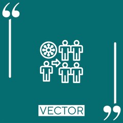 spreading vector icon Linear icon. Editable stroke line