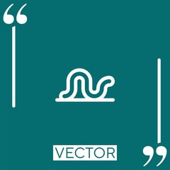 worm vector icon Linear icon. Editable stroke line