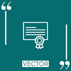 license vector icon Linear icon. Editable stroke line