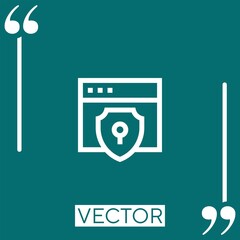 security vector icon Linear icon. Editable stroke line