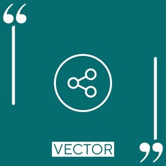 share vector icon Linear icon. Editable stroke line