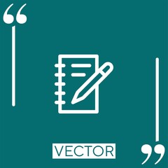writing vector icon Linear icon. Editable stroke line