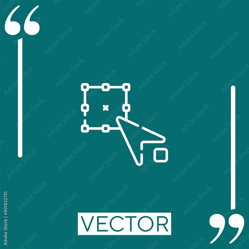 Poster resize vector icon linear icon. editable stroke line