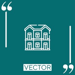 house vector icon Linear icon. Editable stroke line