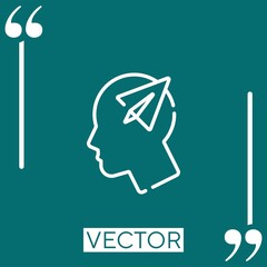 imagination vector icon Linear icon. Editable stroke line