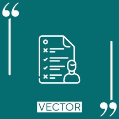 paper vector icon Linear icon. Editable stroke line