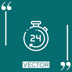 stopclock vector icon Linear icon. Editable stroke line