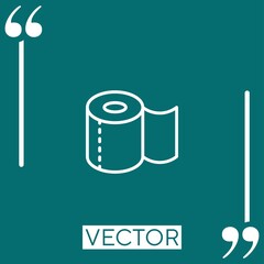 tissue roll vector icon Linear icon. Editable stroke line