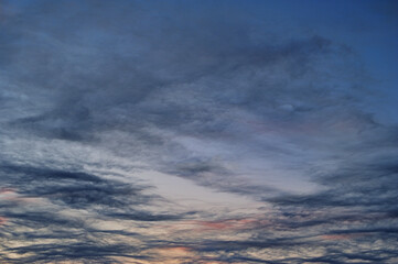 Beautiful evening sky with air clouds