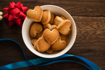 ハート型の紅茶のクッキー