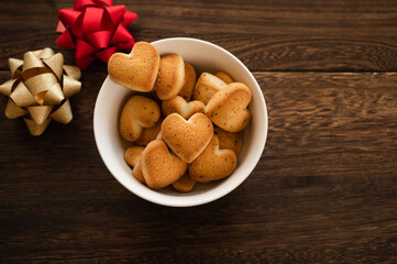 ハート型の紅茶のクッキー