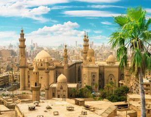Mosque and palm