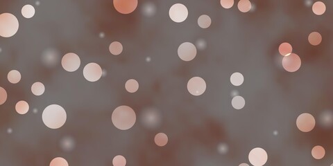 Light Red vector texture with circles, stars.