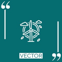 windmill vector icon Linear icon. Editable stroke line