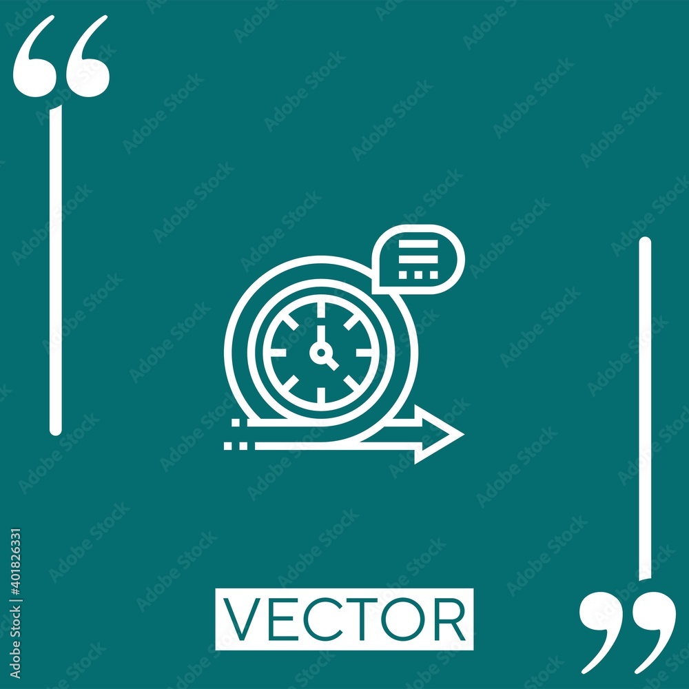 Poster agile vector icon linear icon. editable stroke line