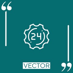 hours   vector icon Linear icon. Editable stroke line