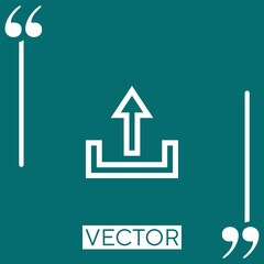 upload vector icon Linear icon. Editable stroke line