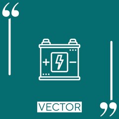 battery vector icon Linear icon. Editable stroke line