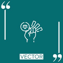 civil right movement vector icon Linear icon. Editable stroke line