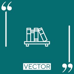library vector icon Linear icon. Editable stroke line