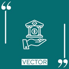 savings vector icon Linear icon. Editable stroke line