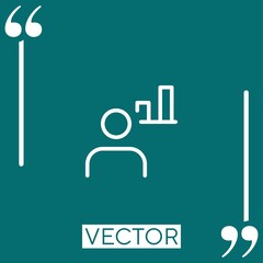 admin vector icon Linear icon. Editable stroke line