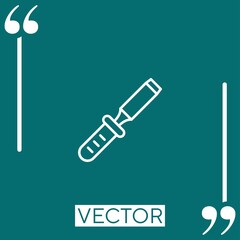 wood chisel vector icon Linear icon. Editable stroked line
