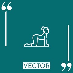 yoga vector icon Linear icon. Editable stroked line