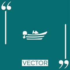 boat vector icon Linear icon. Editable stroked line