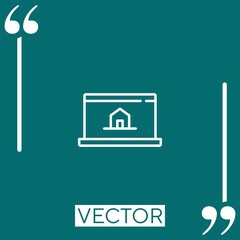 house design vector icon Linear icon. Editable stroked line