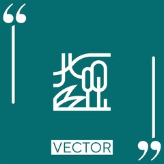 jungle vector icon Linear icon. Editable stroked line