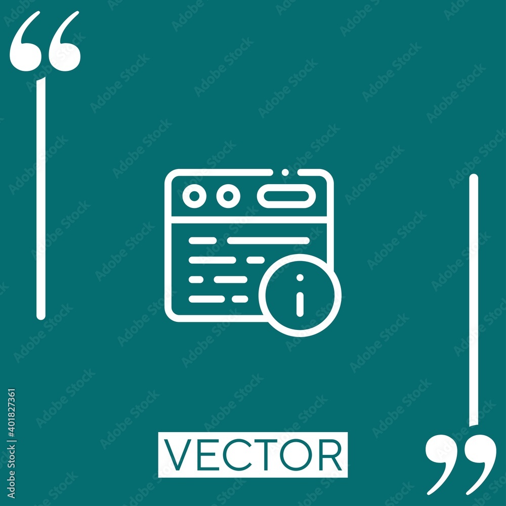 Poster web vector icon linear icon. editable stroked line