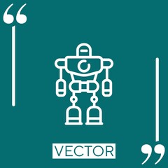 android vector icon Linear icon. Editable stroked line