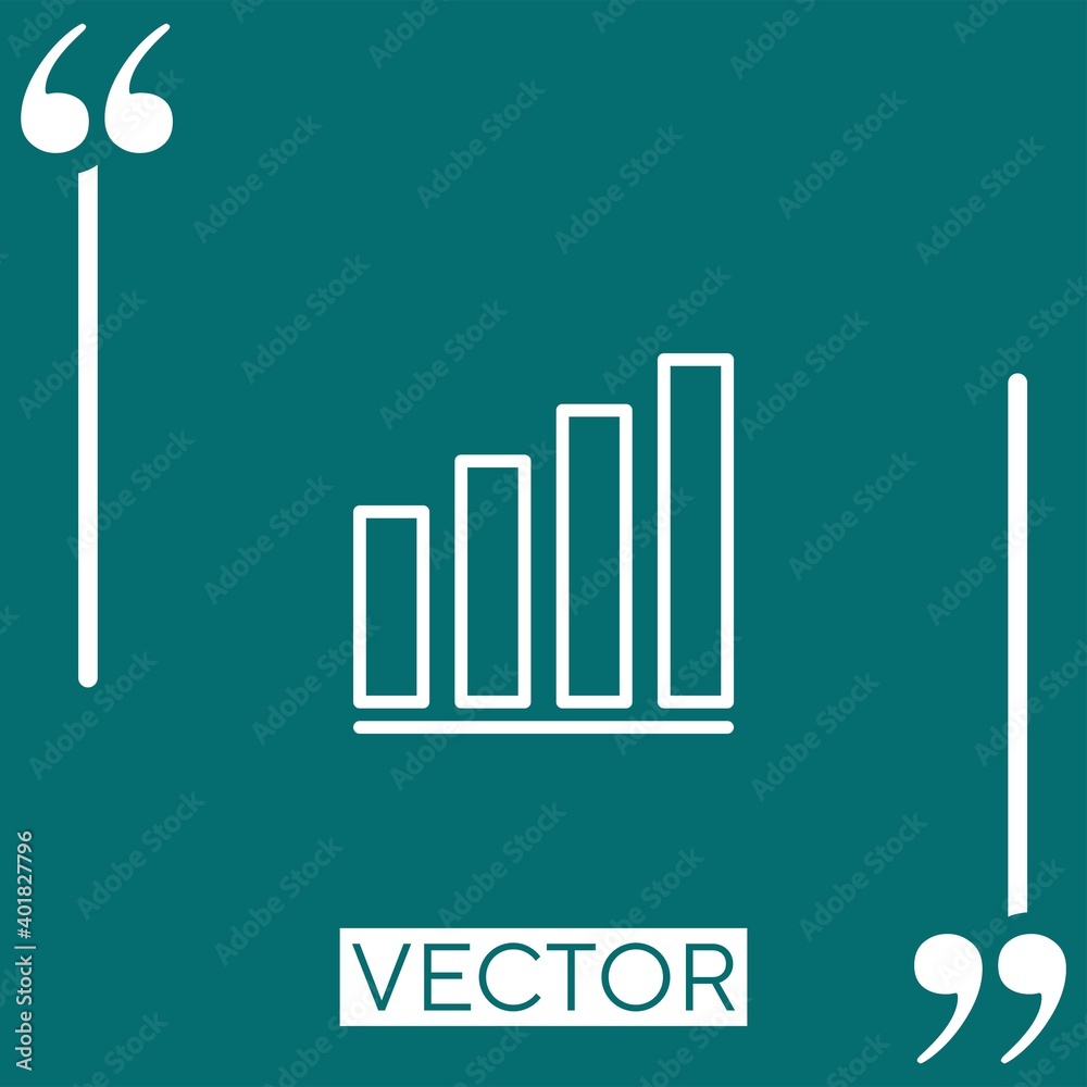 Poster graph vector icon linear icon. editable stroke line
