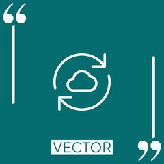 synchronize vector icon Linear icon. Editable stroke line