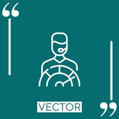 call center agent vector icon Linear icon. Editable stroke line